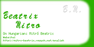 beatrix mitro business card