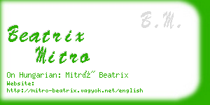 beatrix mitro business card